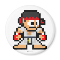 8-Bit Ryu Refrigerator Magnet