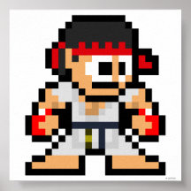 8-Bit Ryu Posters