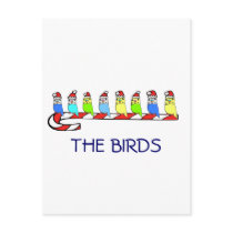 8 Budgies Post Cards