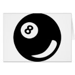 8 pool billiard ball black billiards greeting card