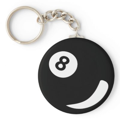 8 pool billiard ball black billiards key chain by Tomaniac