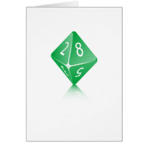 8-sided Die Greeting Cards