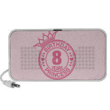 8 years - Birthday Princess - pink Mini Speakers