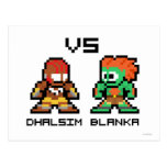 8bit Dhalsim VS Blanka Post Card