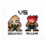 8bit Gouken VS Akuma Postcard