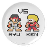 8bit Ryu VS Ken Party Plates