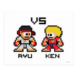 8bit Ryu VS Ken Postcards