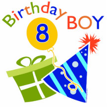 8th Birthday - Birthday Boy Photo Cutouts