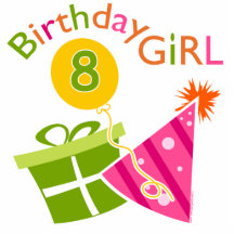 8th Birthday - Birthday Girl Acrylic Cut Outs