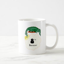 8th Birthday Dragon Coffee Mugs