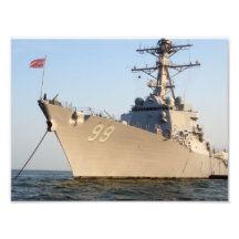 8x10 USS FARRAGUT (DDG 99) Navy Destroyer Art Photo