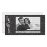 8x4" Baroque Black Save the Date Announcement photo cards