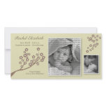 8x4 Branch Design Birth Announcement Khaki/Brown