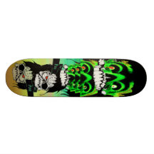 901 Pine Signs Skulls & Monster Eyes #4 Skateboard