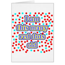 90 Red Dots Old Greeting Cards
