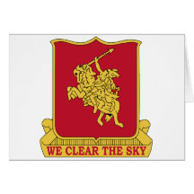 90th Anti Aircraft Artillery Military Patch Greeting Card