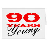 90th Birthday card for 90 years young men or women