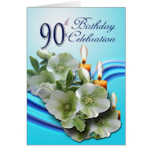 90th Birthday Celebration Invitation Greeting Cards