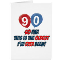 90th birthday designs greeting cards