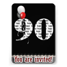 90th Birthday Invitation
