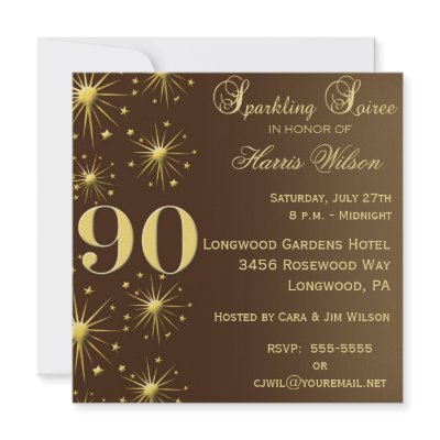 90th Birthday Invitations by NightSweatsDiva