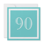 90th Birthday Party Invitation - Aqua