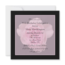 90th Birthday Party Invitation - Rose for 90th