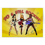 90th birthday with a girl band cards