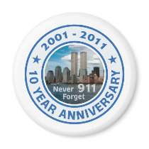 911 10 Year Anniversary Magnets