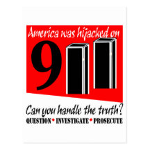 911 America Hijacked Cards Postcard