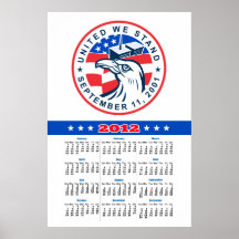 911 American Eagle Poster Calendar 2012