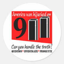 911 Hijack Round Sticker