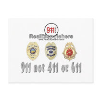 911 not 411 or 611 Dispatcher Postcard