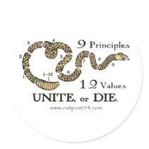 912 Flag Series Round Stickers