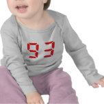 93 ninety-three red alarm clock digital number tshirt