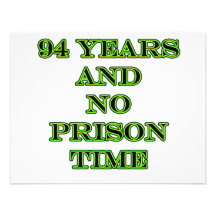 94 No prison time Personalized Announcement