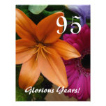 95 Glorious Years!-Birthday Party/Orange Lily Custom Announcement
