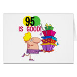 95 is Good Birthday Tshirts and Gifts Card