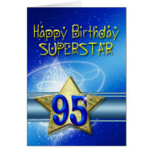 95th Birthday card for Superstar