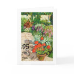 95th Birthday Card - Red Geraniums