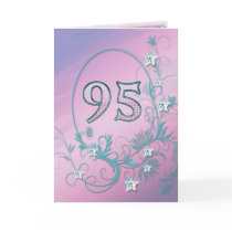 95th Birthday card with diamond stars