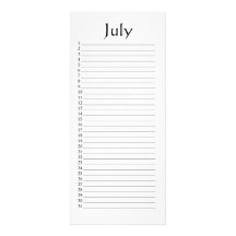 96:6 de psaume de juillet de calendrier perpétuel carte double customisable