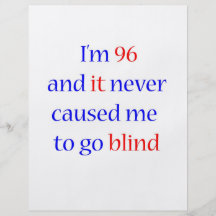 96 never gone blind flyer design