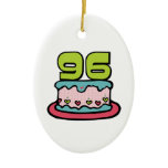 96 Year Old Birthday Cake Ornament