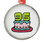 96 Year Old Birthday Cake Christmas Ornaments
