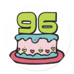 96 Year Old Birthday Cake stickers