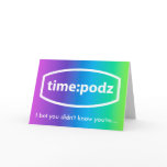 999,999,999 seconds card (timepodz front)