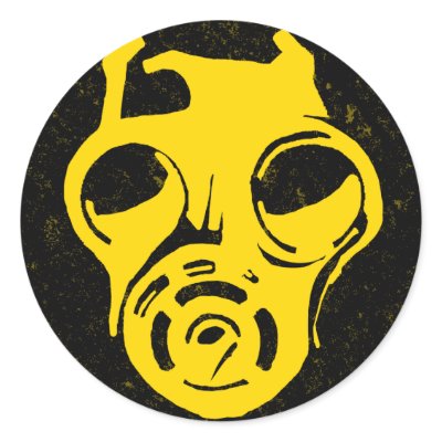 999 Gas Mask Design Round Sticker by The_Doctor_Matthias