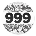999 ROUND STICKER