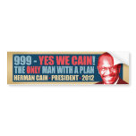 999 - Yes We Cain - Herman Cain President bumper stickers